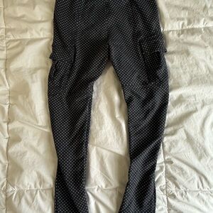 Tea Collection Dark Grey and White Polka Dot Leggings